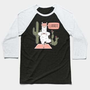 Llamaste Yoga Llama Baseball T-Shirt